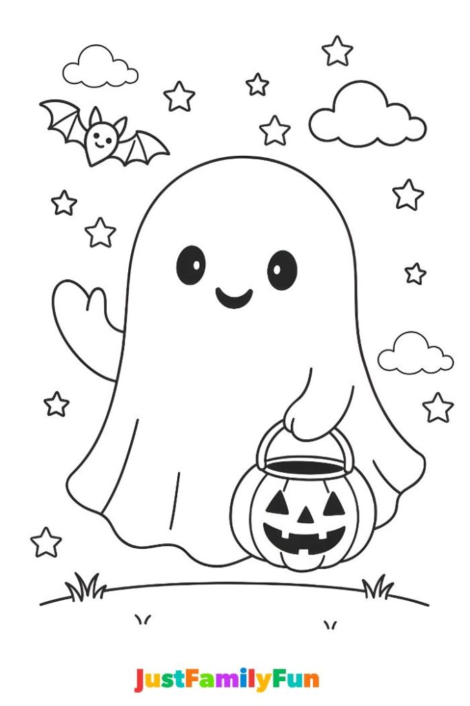 Ghost Coloring Page