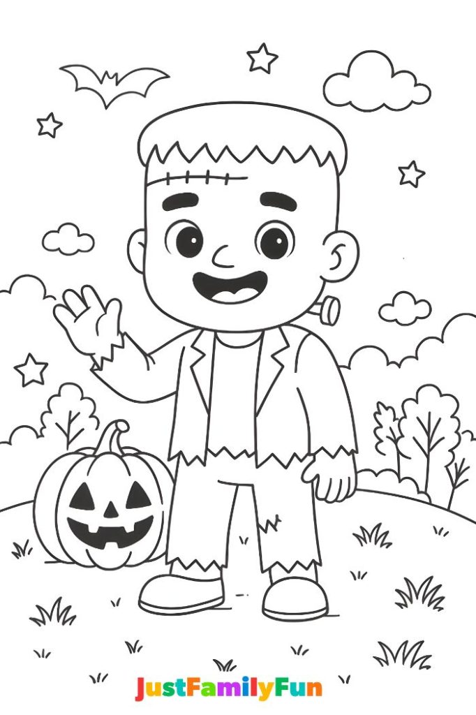 frankenstein Coloring Page