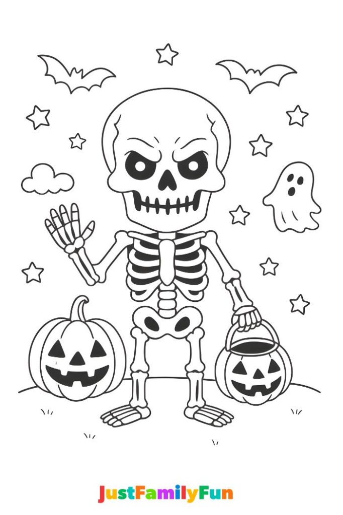Skeleton Coloring Page