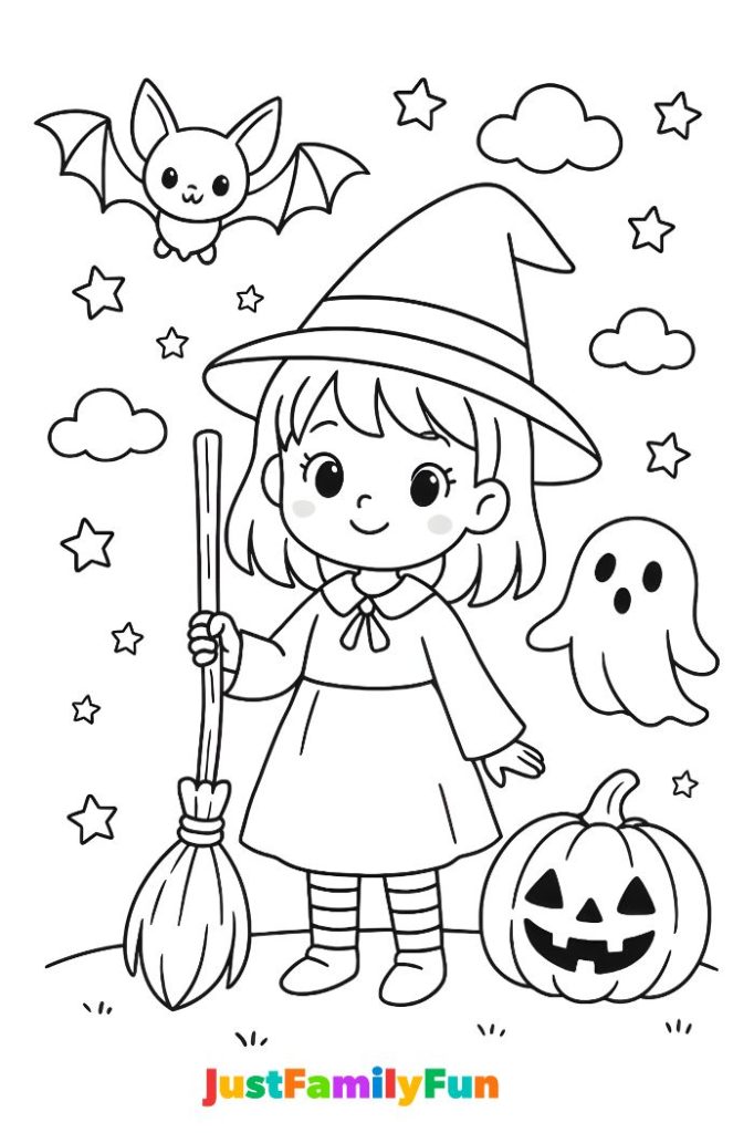 Witch Coloring Page