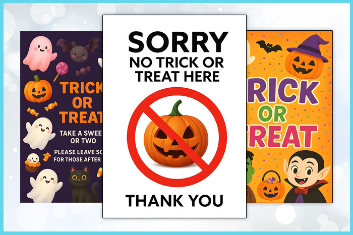 free printable halloween signs