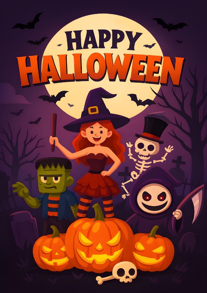 printable happy halloween sign