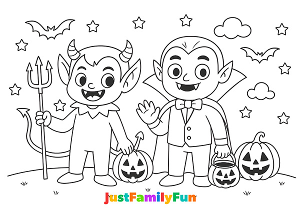 preschool halloween coloring page