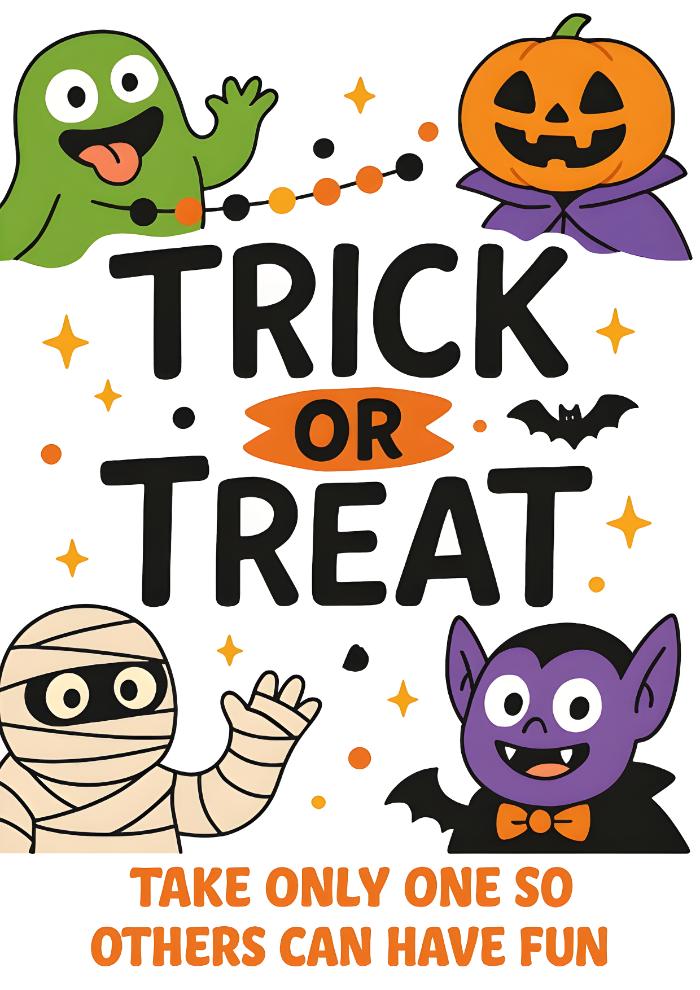 trick or treaters welcome