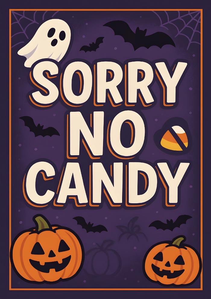 Out of Candy Sign