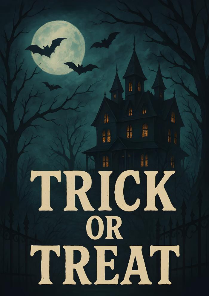 trick or treat door sign printable