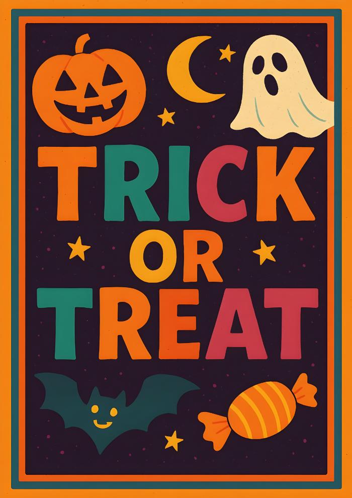 free printable trick or treat sign