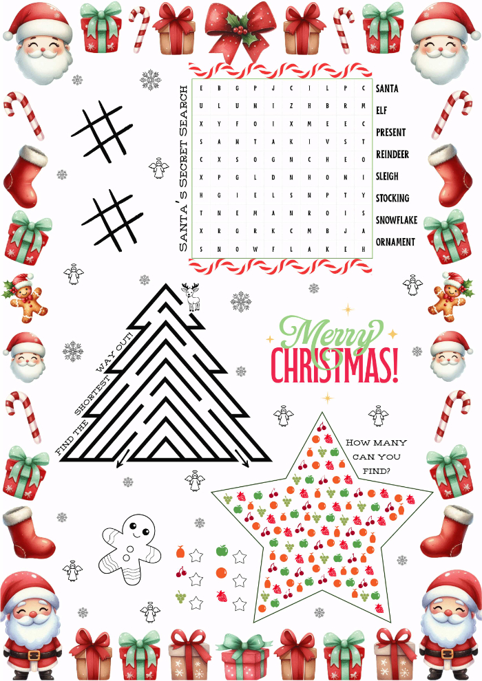christmas puzzles and games