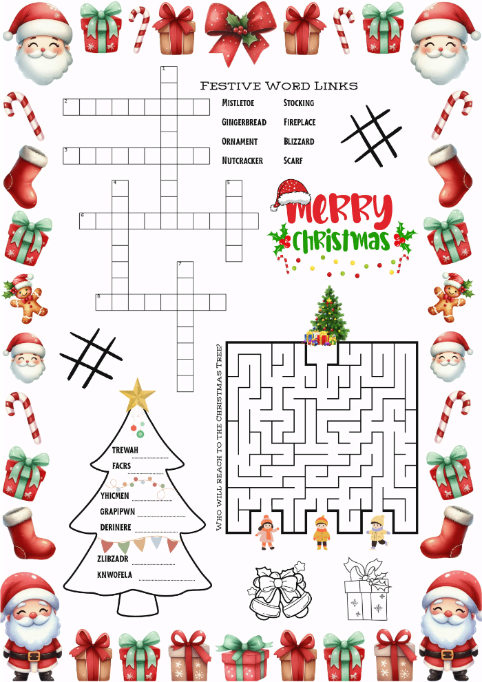 christmas maze puzzle
