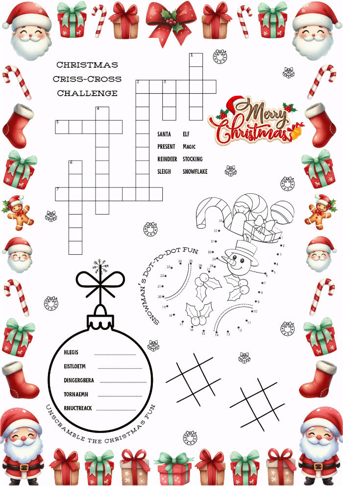 christmas dot to dot
