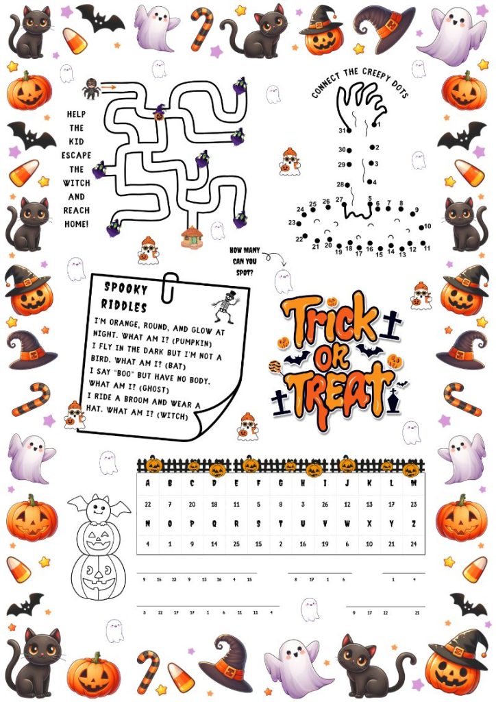 halloween dot to dot