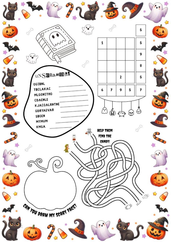 printable halloween puzzles