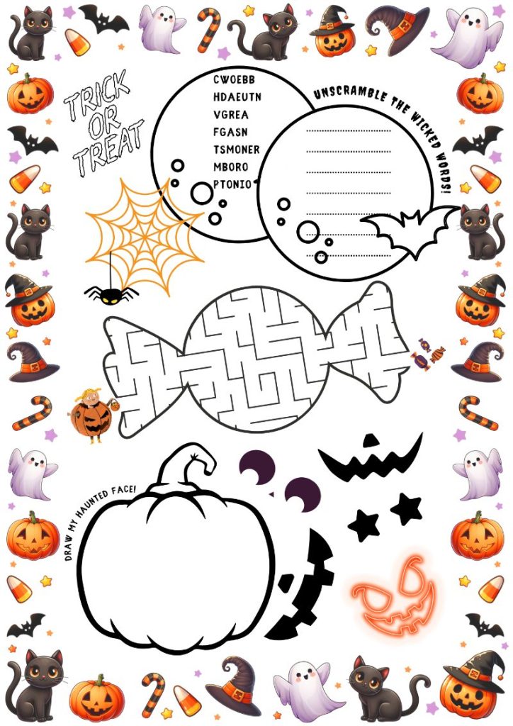 halloween maze puzzle