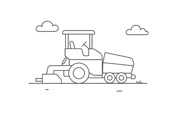 Asphalt Paver Truck Coloring Page