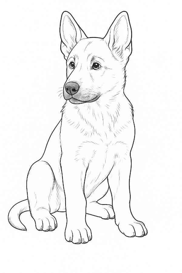 coloring pages of realistic puppies