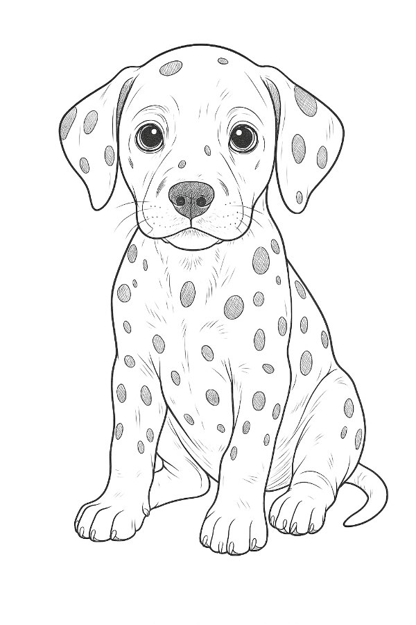 coloring pages of realistic puppies