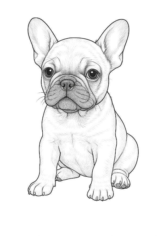 coloring pages of realistic puppies