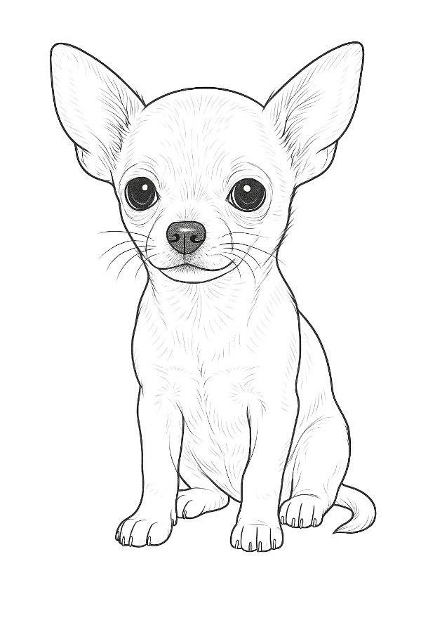 coloring pages of realistic puppies