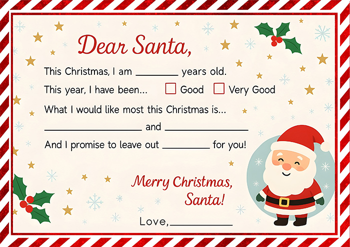 printable letter to santa template