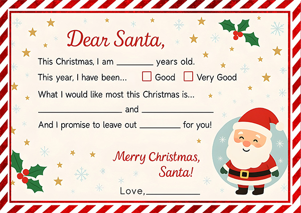 free letter to santa template