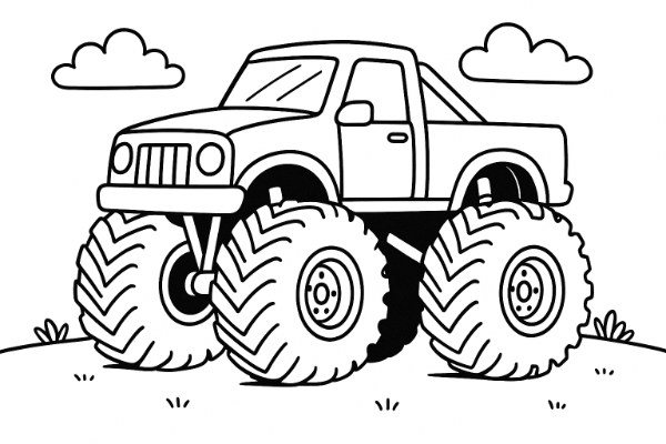Monster Truck Coloring Page