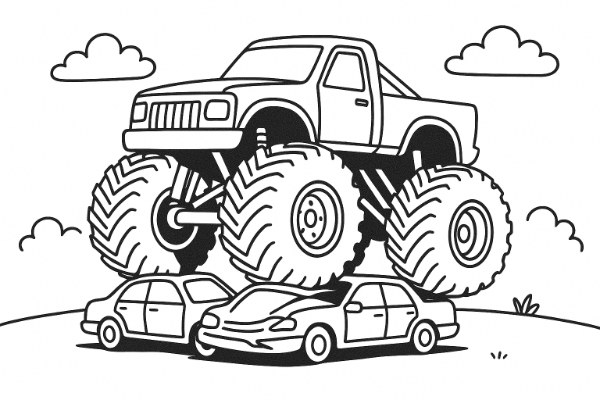 Monster Truck Crushing Cars