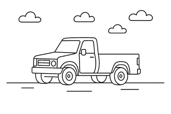 Pickup Truck Coloring Page