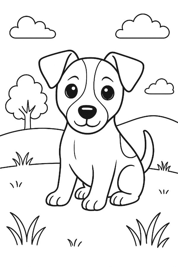 Russell Terrier Coloring Page