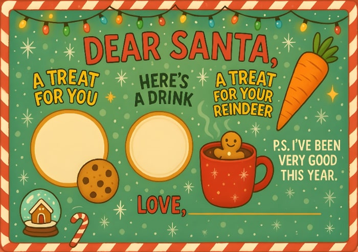 christmas eve plate for santa