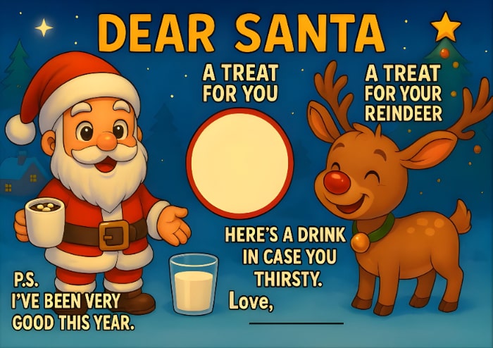 christmas eve plate for santa