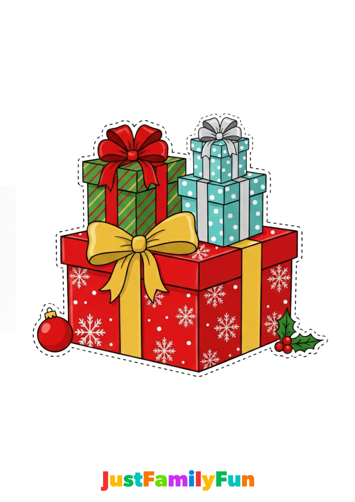 pile of gifts template