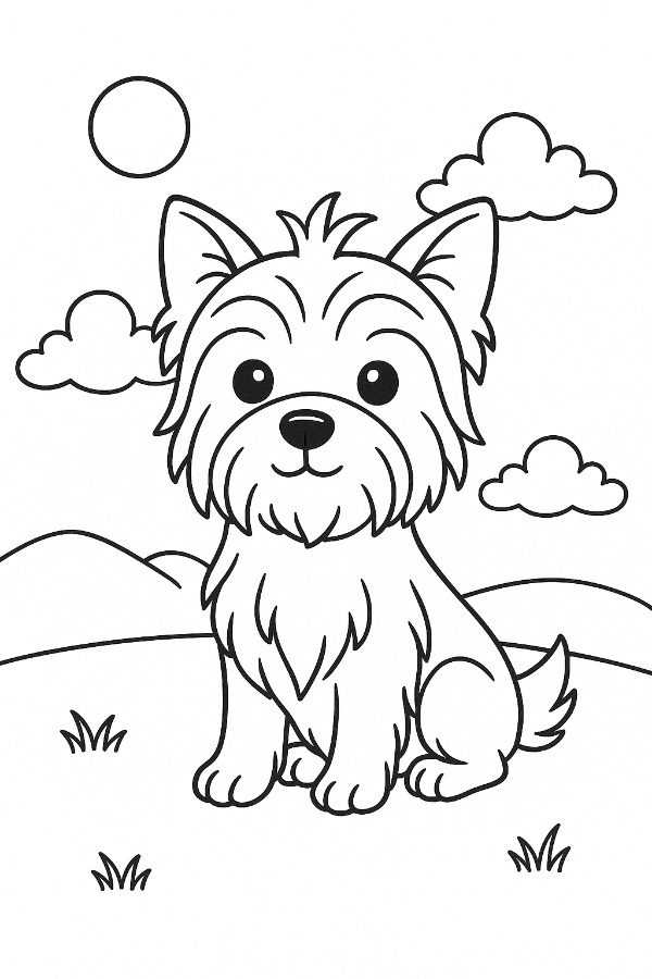 Yorkshire Terrier Coloring Page