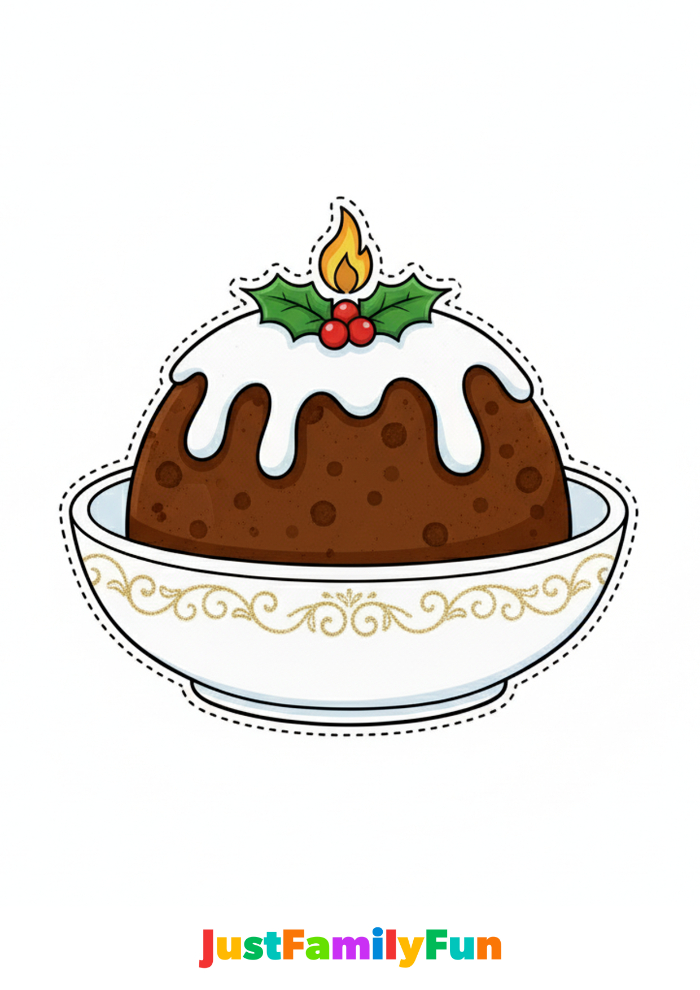 christmas puddings template