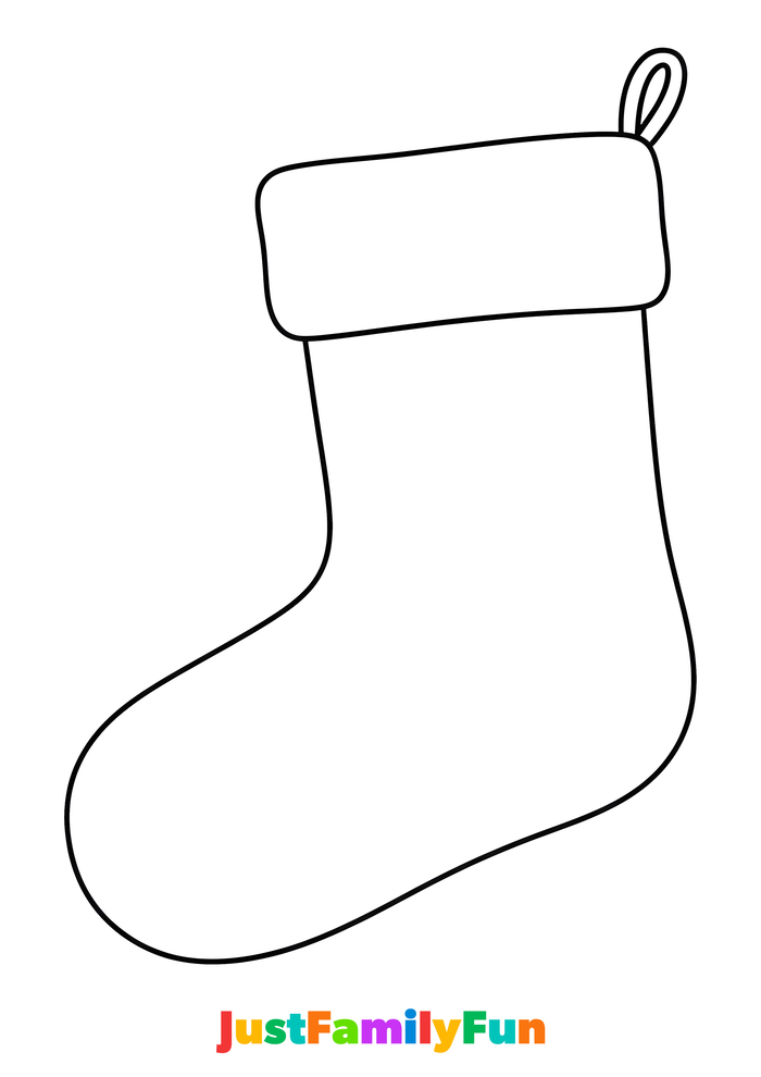 outline of a christmas stocking