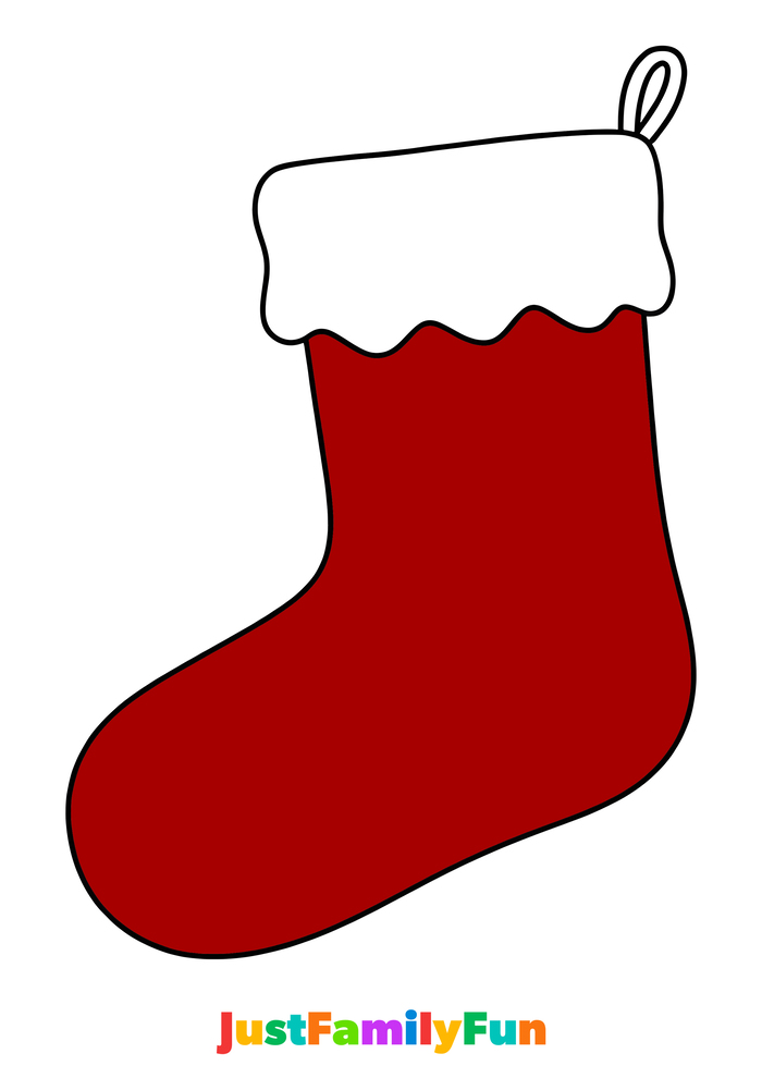 red stocking template