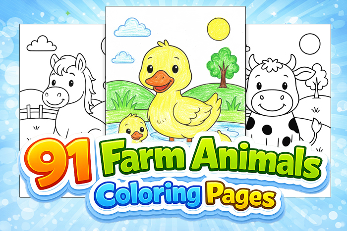 printable farm animals coloring pages