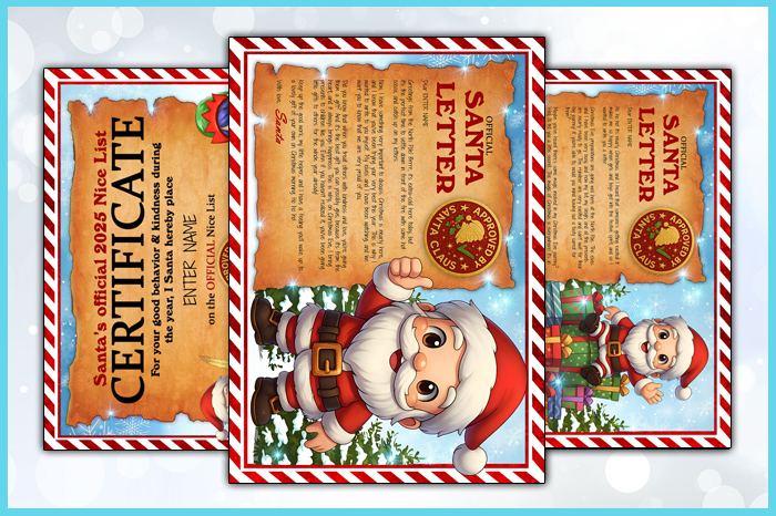santa letter and certificate