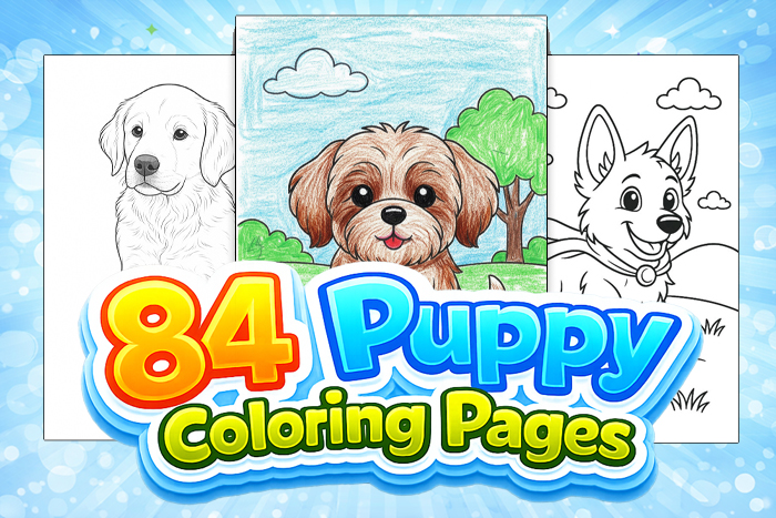 cute puppy coloring pages
