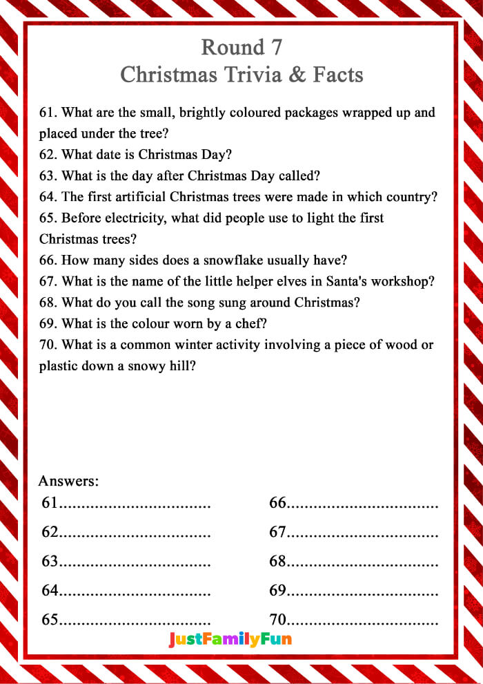 children's christmas quiz