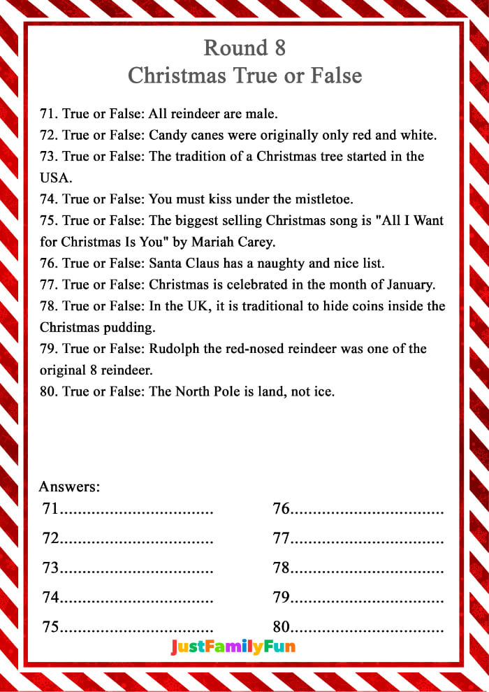 children's christmas quiz