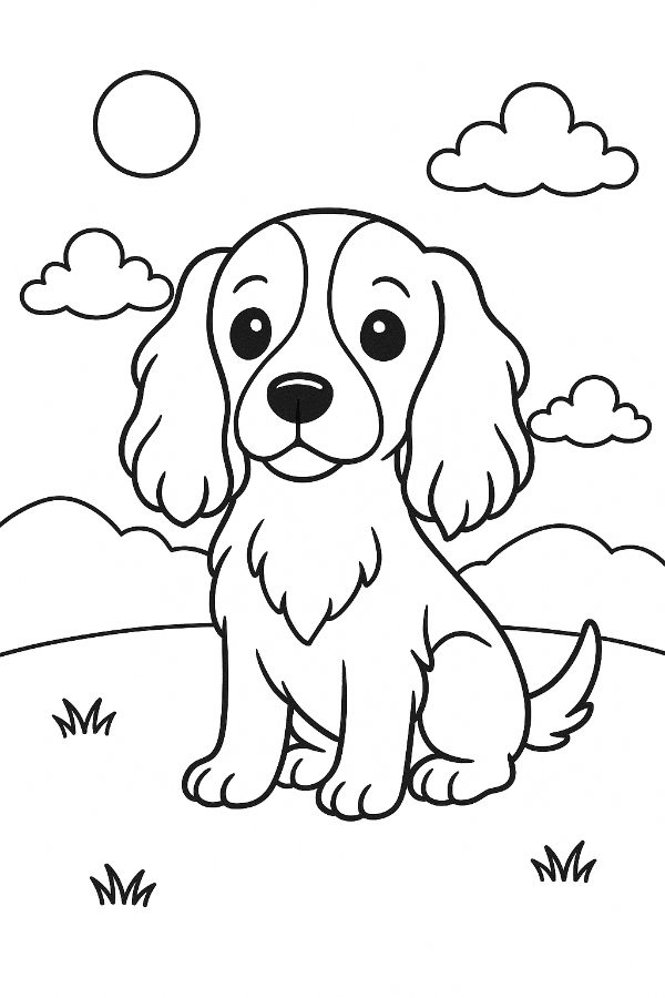 Springer Spaniel Coloring Page