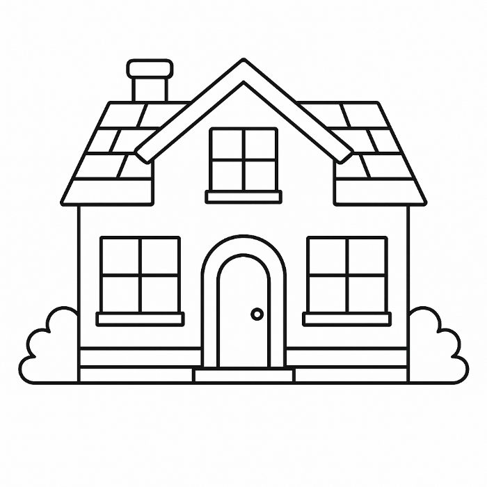 house coloring page