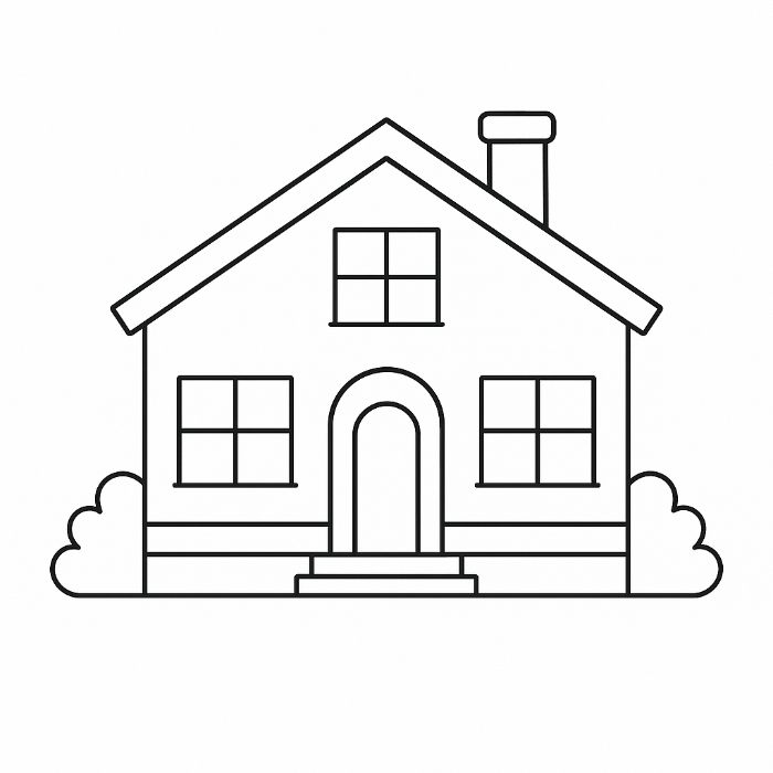 house coloring page