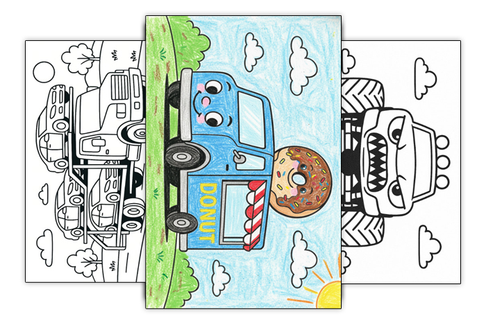 coloring pages of trucks
