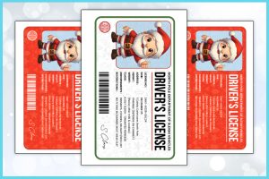 Santa Driving License Template