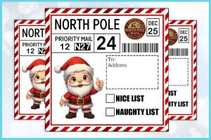 printable santa shipping label