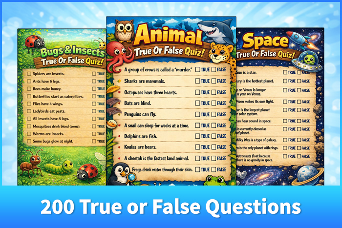 200 True or False Questions