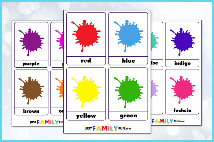 Printable Color Flashcards For Toddlers