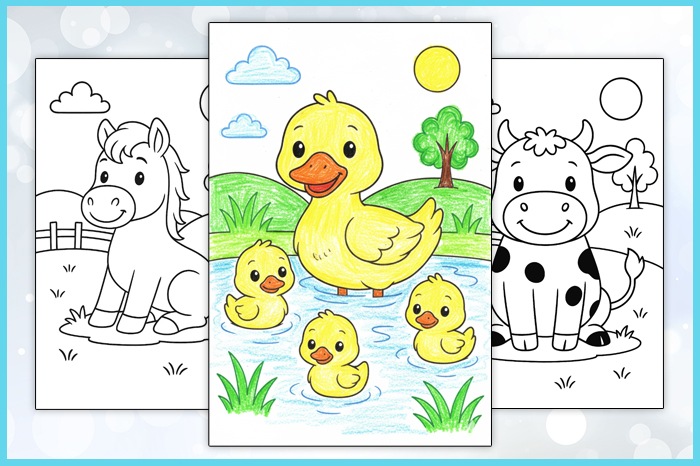 farm animals coloring page