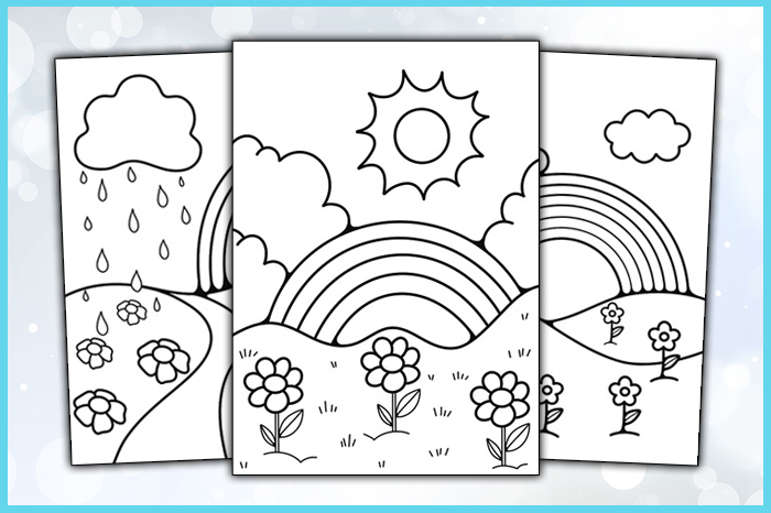 rainbow coloring pages